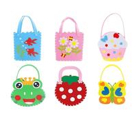 DXPETA 6 Pcs Kids Sewing Kit for Girls, DIY Felt Animals Crafting for Kids, Play N Learn Sewing Kit for Beginner Children, Sewing Fun