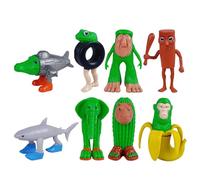 DXPETA 8 Pcs Italian Brainrot, Brainrot Toys, Italian Brainrot Toys,Tralalero Tralala Toy Desk Decor,Tung Tung Tung Sahur Action Figure,Creative Desk Decorations Gifts for Fans,Colleagues,Friends