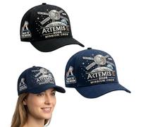 DXPETA Artemis NASA Caps, NASA Artemis 2 Mission Patch Collection, Astronaut Inspired Headwear for Space Enthusiasts, Two Commemorative Hats with Embroidered Patches Multicolour