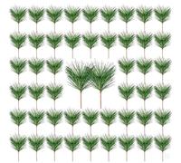 DXPETA Artificial Pine Branches, 50 Pack, 8cm Christmas Greenery for Decor | 8cm Artificial Pine Branches, 50 Pack, Christmas Greenery for Wreath Making, DIY Crafts, Wedding Decor, Home Holiday Garland