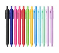 DXPETA Colour Pens, 12 Multicoloured Gel Pens for Writing and Drawing, Fine Point Coloured Ballpoint Pens for Note-Taking and Journaling, Ideal for Office Use and Creative Activities