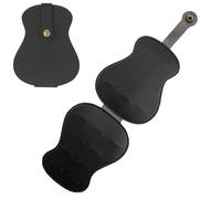 DXPETA Guitar Pick Holder, Plectrum Organizer, 18 Picks Capacity, Leather & PP Material, Guitar Shaped, Keychain Accessory, Music Gift