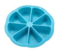 DXPETA Silicone Moulds for Baking, Silicone Cake Mould with Eight Triangular Cavities, Multi-Purpose Baking Mould for Quiche and Desserts, Heat-Resistant Silicone Quiche Slice Moulds in Sky Blue