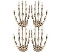 DXPETA Skeleton, Halloween Skeleton, Skeleton Hands, 2 Pairs Halloween Skeleton Hand Haunted House Horror Decoration Props Halloween Ghost Hand Props Accessories For Home Indoor Pendant Ornaments
