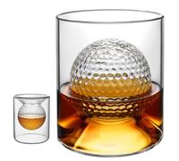 DXPETA Whiskey Glass, Golf Gifts for Men, 160ml/280ml, Personalised Drinking Tumbler for Home Bar Entertaining, Golf-Themed Celebrations and Social Gatherings, Large Capacity Dual-Purpose Design