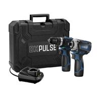 Dxpulse 12V Brushless Combi Drill & Impact Driver Kit 1/4in Sq. Dr. 2 X 2.0Ah Batteries 1 X Charger 27983