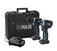 Dxpulse 12V Brushless Combi Drill & Impact Driver Kit 1/4in Sq. Dr. 2 X 4.0Ah Batteries 1 X Fast Charger 28003