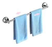 Dxqrswuo Adjustable 11-20 Inch Towel Bar for Bathroom Wall, Stainless Steel Towel Racks for Bathroom, No Drill Towel Holder with Strong Suction Cups, Space-Saving Bathroom Accessories for Home(Silver)