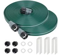 DXront Sprinkler Soaker Hose 25ft 2Pack for Garden Lawn, Watering Hose with Holes, High-Efficiency Water-Saving Garden Irrigation System, Drip Hose Sprinkler