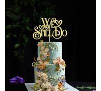 Dxsdgetue Gold Glitter We Still Do Cake Topper