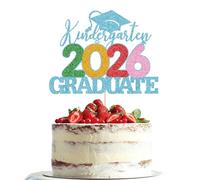 Dxsdgetue Kindergarten GRAD 2026 Cake Topper,2026 Graduation Cake Topper, Kindergarten Next Stop 1st Grade cake Decorations,2026 Kindergarten Graduation party decorative supplies（light blue）