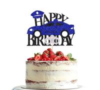 Dxsdgetue Police Birthday Party Cake Topper Police Car Cake Pick Police Officer Party for Kids Birthday Party Decorations