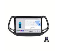DXSYGMBN 9 Inch Android 14 Car Stereo Wireless Carplay Screen for Car & Android Auto Head Unit Compatible with Jeep Compass 2016~2018 Touchscreen with Backup Camera Navigation 4G RDS,C10