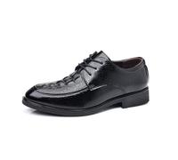 DXSYGMBN Men's Dress Business Shoes Classic Formal Tuxedo Wedding Pointed Toe Fashion Casual Oxfords,Black,6 UK