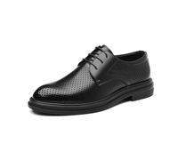 DXSYGMBN Men's Platform Chunky Heel Formal Shoes Fashion Business Casual Formal Work Oxford,Black,6 UK