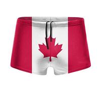 DXTDCMMe Canadian Flag Men Swimwear Swimsuits Surf Board Boxer Shorts Trunks, Black, XX-Large