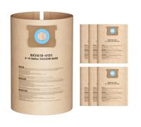 DXVA19-4101 Vacuum Bags for DEWALT 6, 8, 9, 10 Gallon Wet/Dry Shop Vacuums | Replacement Disposable Filter Bags for DeWalt DXV06P, DXV09P, DXV09PA, DXV10P, DXV10PL, DXV10S, DXV10SA, DXV10SB, 6 Pack