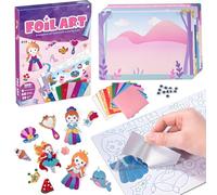 DxxD Art and Craft Activity for Kids Toys for 3-9 Year Old, Creative Craft Kits, Toddler Foil Fun Art Activity Unicorns & Princesses, Easter Birthday Gifts for Girls Boys Easter Crafts DIY Activity