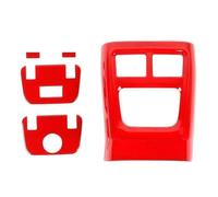 DxxxAB7 Car Decoration Sticker for Dodge Charger Chrysler 300c 2011 Up,Instrument Air Vent Decorative Frame, Steering Wheel Panel Cover Sticker Trim Accessories,D-red