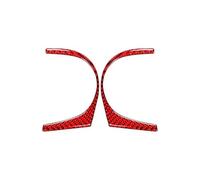 DxxxAB7 Car Decoration Sticker for Nissan 350Z 2006-2009,Instrument Air Vent Decorative Frame, Steering Wheel Panel Cover Sticker Trim Accessories,A-Red