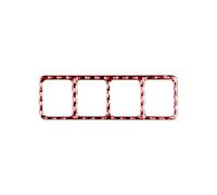 DxxxAB7 Car Decoration Sticker for Nissan Sentra 2016-2019,Instrument Air Vent Decorative Frame, Steering Wheel Panel Cover Sticker Trim Accessories,A-Red