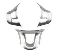 DxxxAB7 Car Decoration Sticker for Peugeot 2008 208 308 2014-2018,Instrument Air Vent Decorative Frame, Steering Wheel Panel Cover Sticker Trim Accessories,C-Matte Silver