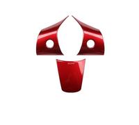DxxxAB7 Car Decoration Sticker for Tesla Modell 3 Modell Y,Instrument Air Vent Decorative Frame, Steering Wheel Panel Cover Sticker Trim Accessories,C-red