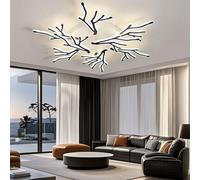 DXYD Led Ceiling Light Dimmable,Black Antler-Shaped Living Room Ceiling Lamp,Acrylic Modern Lighting Fixture with Remote Control,for Living Rooms, Tudy Rooms,and Bedrooms (9 Heads)
