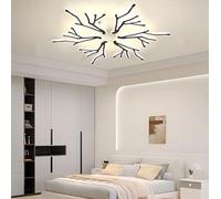DXYD Led Ceiling Light Dimmable,Black Antler-Shaped Living Room Ceiling Lamp,Acrylic Modern Lighting Fixture with Remote Control,for Living Rooms, Tudy Rooms,and Bedrooms (6 Heads)