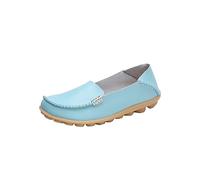 DXYDSC 985 Women's Casual Shoes Flat Heeled Sole Slippers Comfortable Single Shoes Loafers Womens Sandals Wide Width, Sky Blue, 3 UK