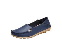 DXYDSC 985 Women's Casual Shoes Flat Heeled Sole Slippers Comfortable Single Shoes Loafers Womens Sandals Wide Width, Dark Blue, 8 UK