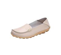 DXYDSC 985 Women's Casual Shoes Flat Sole Comfortable Single Shoes Wide Width Sandals, Beige, 23.0 cm