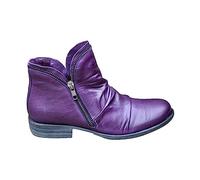 DXYDSC - platform boots for women, cowboy boots for women, wedding shoes, low heel for bride, Purple, 23.5 cm