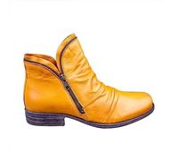 DXYDSC - platform boots for women, cowboy boots for women, wedding shoes, low heel for bride, Yellow, 23.0 cm