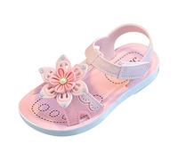DXYDSC - Soft and comfortable flat sandals for kids, lightweight princess baby sandals, river sandals, Pink, 30.5 cm