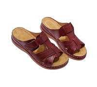 DXYDSC - Womens Sandals Summer Slippers for Women,Hook and Loop Open Toe Slippers Comfortable Casual Slippers Wedges Non-Slip Slippers for Teen Girls (RD2,8),Rd2,8,Rd2,8 US