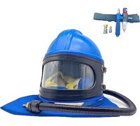 DXYHCYLL Sandblast Helmet Safe Air Feed Sandblast Helmet with Shoulder Protective Sand Blast Hood Protector for Sandblasting Equipped with A Sandblaster Thermostat for Women Men Universal Size