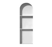 DXYQXL Curved Double Shelf Stainless Steel Bathroom Organizer, Slim Side Wall Storage for Shower Essentials, Shampoo & Toiletries, 90 x 30 cm