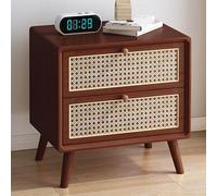 DXYQXL End Table Nightstand with Storage, Wood Accent Table for Living Room and Bedroom, Large Side Table with Drawers, Farmhouse Style