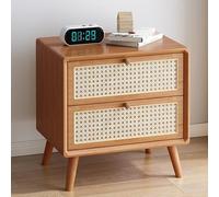 DXYQXL End Table Nightstand with Storage, Wood Accent Table for Living Room and Bedroom, Large Side Table with Drawers, Farmhouse Style
