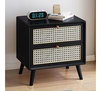 DXYQXL End Table Nightstand with Storage, Wood Accent Table for Living Room and Bedroom, Large Side Table with Drawers, Farmhouse Style