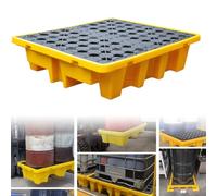 DXYQXL Modular Spill Containment Platform, Polyethylene Pallet Tray, Forklift Accessible, High Load Capacity, Ideal for Liquid Storage and Spill Control