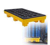 DXYQXL Modular Spill Containment Platform, Stackable Leak-Proof Base with Forklift Pockets for Industrial Warehouses and Hazardous Material Storage