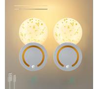 DXYQXL Rechargeable LED Motion Sensor Wall Lights, Wireless Battery Operated Magnetic Sconce, Dimmable for Hallways, Bedrooms, Stairs, Living Room