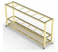 DXYQXL Yoga Mat Storage Rack with Wheels - Holds 6 Mats for Home Studio, Gym, and Office Workouts - Essential Fitness Solution