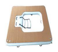 Dxysyldrun Outdoor Inflatable Water Pontoon, Multi-Person Leisure Floating Row at Sea, Floating Bridge Pier Mobile Fishing Platform