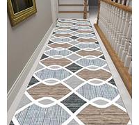 DXZ-Design Grey Hallway Narrow Runner Rug Non Slip Washable Long Carpet Runner 100cm 1.5m 2m 250cm 300cm 4m 5m 6m Floor Mat, Kitchen Hall Stairs Area Rugs (Size : 80x350cm/2.6ftx11.5ft)