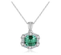 DXZXDJIU 925 Sterling Silver Crystal Pendant Necklace for Women - Elegant Gift Wrapped Jewelry