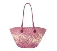 DXZXDJIU Fashion Gradient Straw Handbag - Large Capacity Woven Beach Bag for Women(Purple)