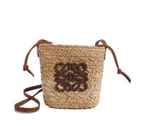 DXZXDJIU Fashion Gradient Woven Straw Bag - Large Capacity Handheld Beach Tote for Women(Khaki)